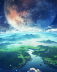 Papier Peint Illustration - Planète Vue De L’espace