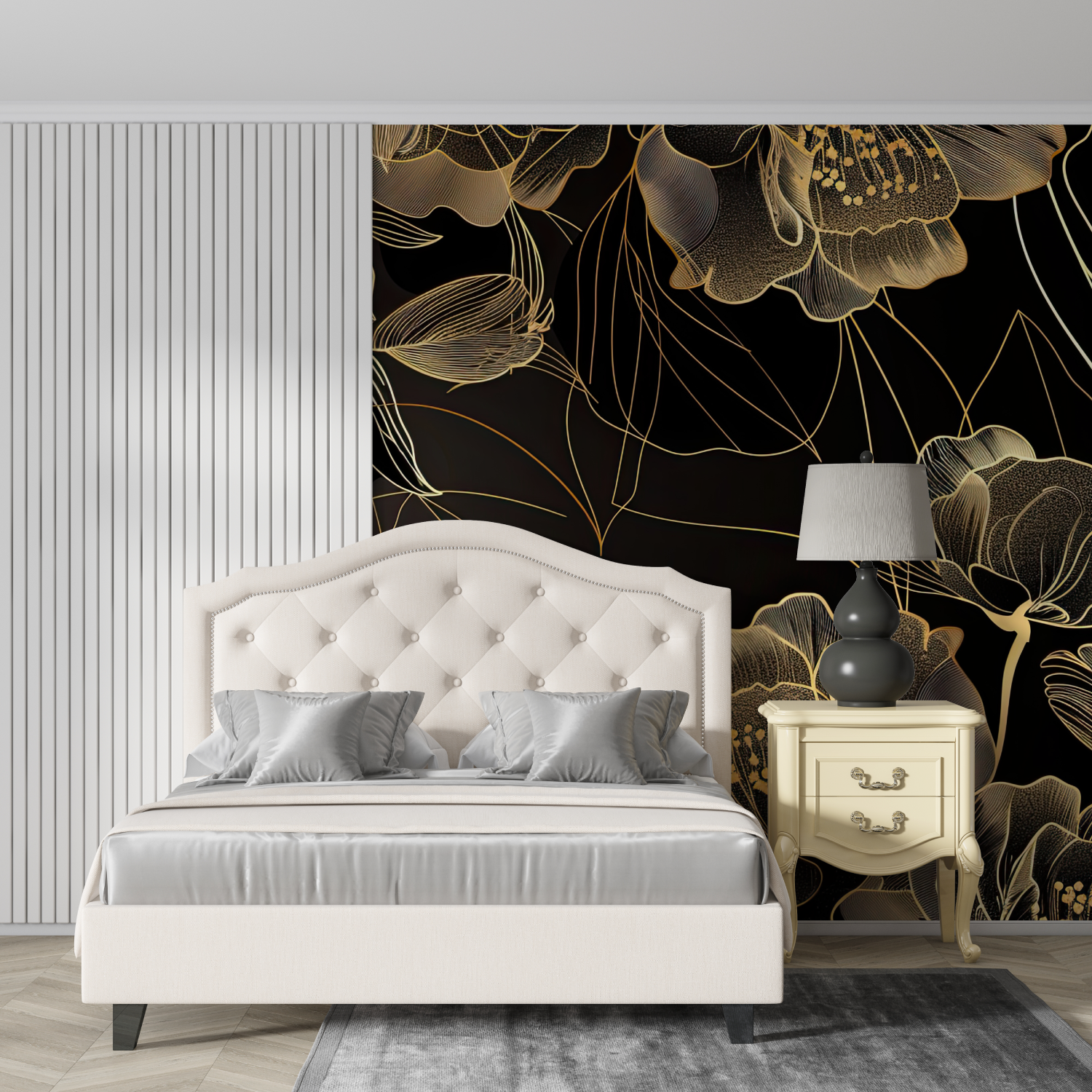 Black and Gold Art Deco Wallpaper