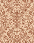 Papier peint rétro - tapisserie classique beige doré