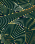 Geometric Wallpaper - Golden Spirals and Waves