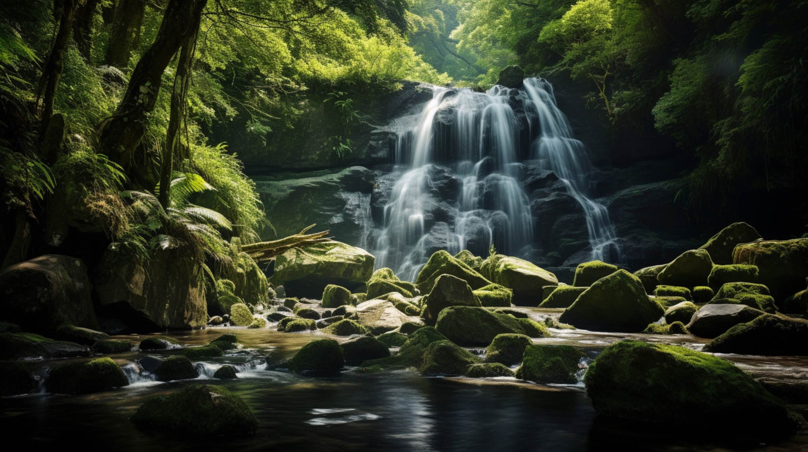 Forest Wallpaper - Lush Waterfalls
