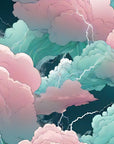 Papier Peint Japonais - Nuages Et Tonnerre