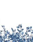 Papier peint fleuri - frise sauvage bleue