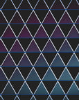 Papier peint géométrique - triangles imbriqués bleus et noirs