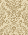 Papier peint rétro - damas classique beige clair