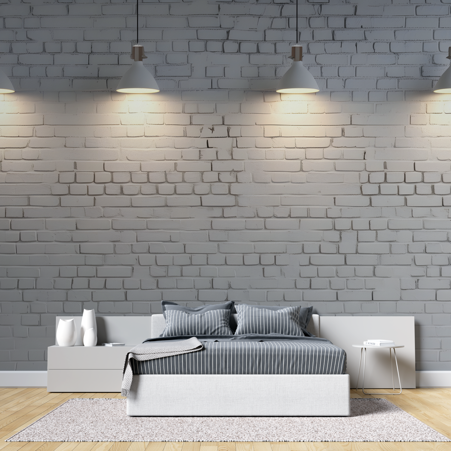 3D Brick Wallpaper Trompe L'Oeil