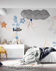 Papier Peint Floral - Jardin Fleuri aux Tons Pastels