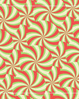 Papier peint rétro - spirales tourbillonnantes orange et beige
