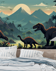 Animals Wallpaper - Dinosaurs in the Green Valley Panoramic