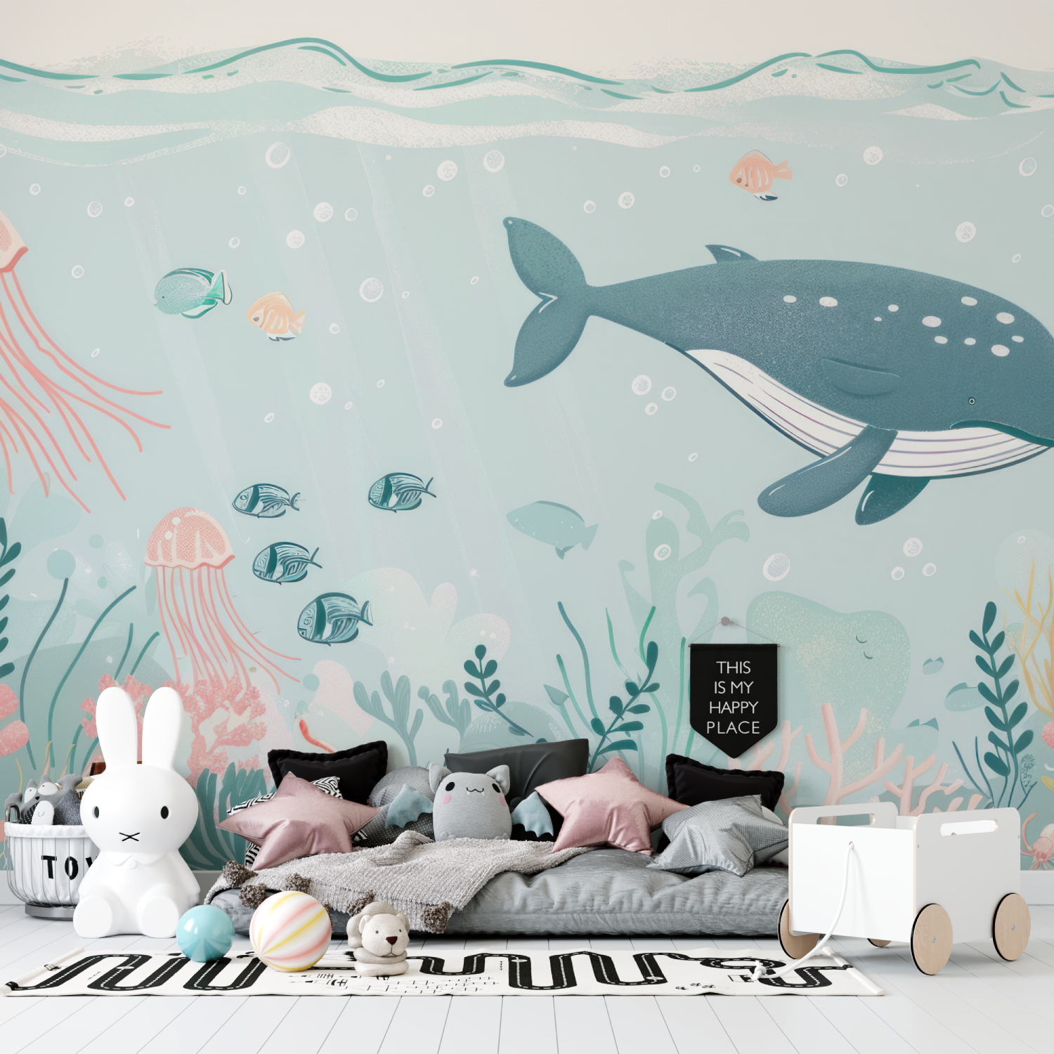 Children's Wallpaper - Pastel Underwater World