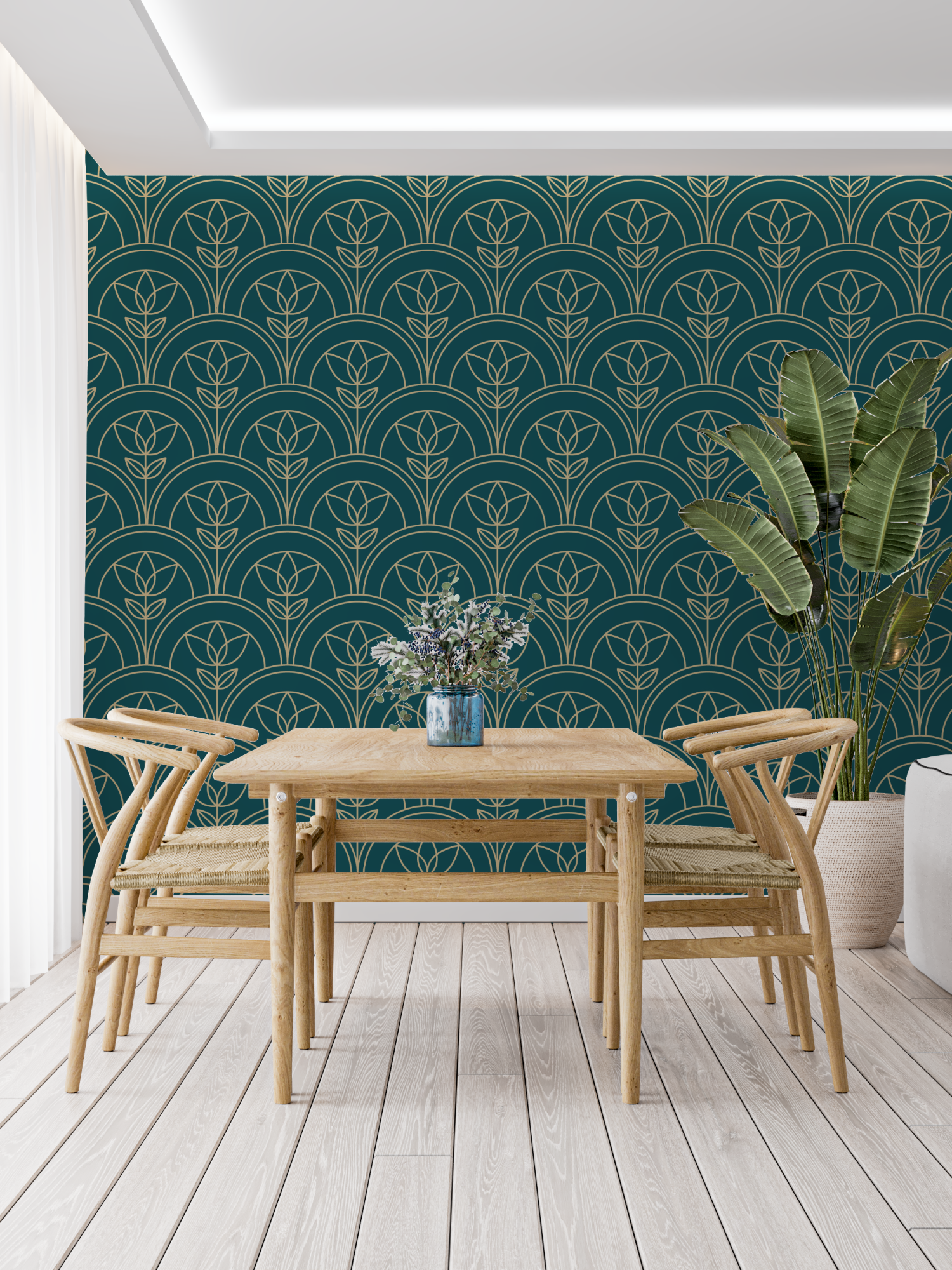 Japanese Wallpaper - Art Deco Floral Patterns