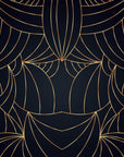 Geometric Wallpaper - Elegant Golden Curves