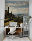 Wallpaper Landscape - Road between the Vineyards of Tuscany