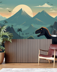Animals Wallpaper - Dinosaurs in the Green Valley Panoramic