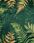 Papier Peint Illustration - Feuillage Tropical Vert Kaki