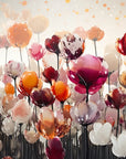 Papier Peint Floral - Tulipes de Verre Colorées
