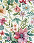 Papier peint fleuri - tulipes champêtres modernes
