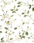 Papier peint fleuri - délicat feuillage champêtre