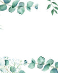 Papier peint fleuri - guirlande d'eucalyptus aquarelle