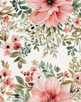 Papier peint fleuri - roses sauvages champêtres