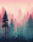 Papier Peint Rétro - Forêt