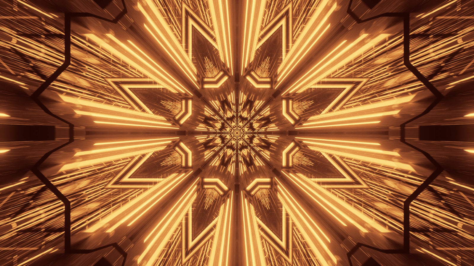 Geometric wallpaper – Bright gold pattern