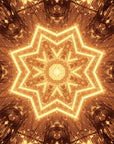 Abstract wallpaper – Luminous golden rosette