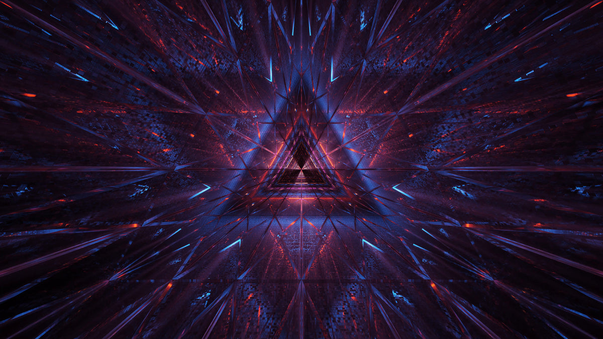Geometrische Tapete - Unendliches Dreieck