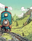 Papier Peint Enfant - Train Dans Les Montagnes