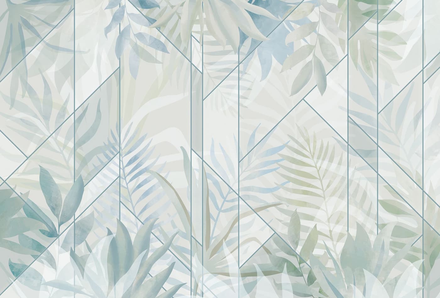 Geometric Wallpaper - Transparent Leaves