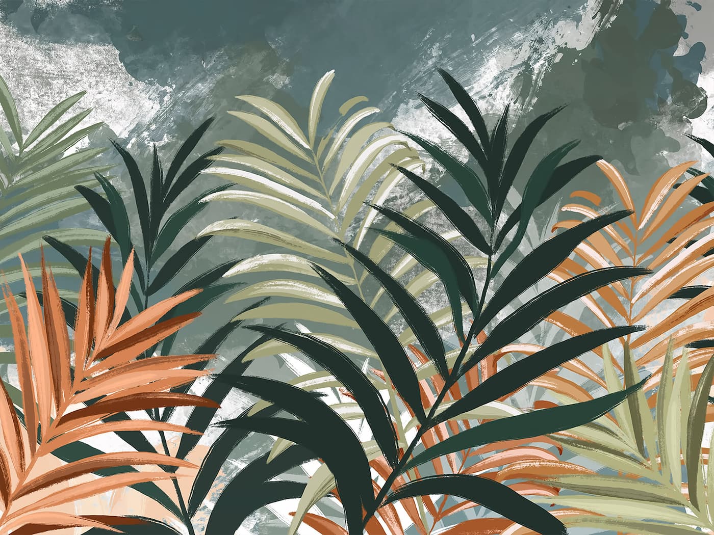 Foliage Wallpaper - Soft Painterly Jungle