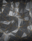 Geometric wallpaper – Carbon and gold polygonal pattern