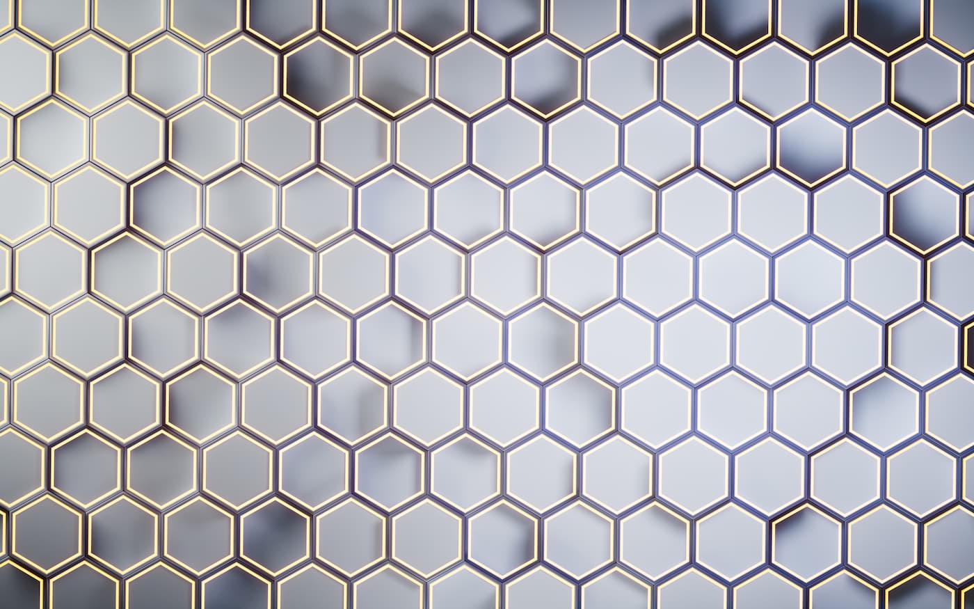 Geometric Wallpaper - Modern Metallic Hexagons