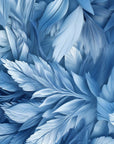 Foliage Wallpaper - Undulating Blue Leaves
