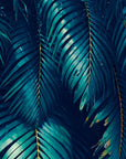 Foliage Wallpaper - Tropical Leaves in Midnight Blue