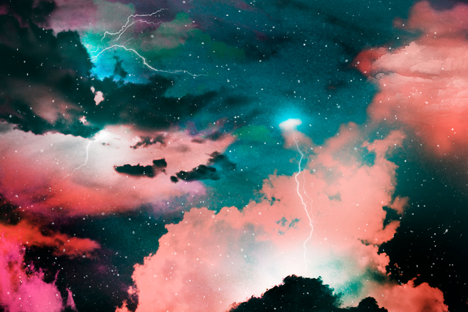 Landscape wallpaper – Electric cosmic clouds