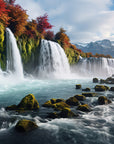Papier peint cascades - chutes majestueuses