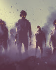 Papier Peint Horreur - Zombies Brume Noire