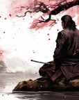 Papier Peint Japonais - Samouraï Méditation