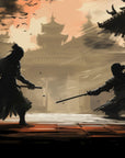 Papier Peint Japonais - Samouraïs En Combat