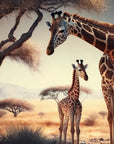 Animal Wallpaper - Giraffes under the Acacia