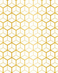 Geometric Wallpaper - Elegant Golden Cubes