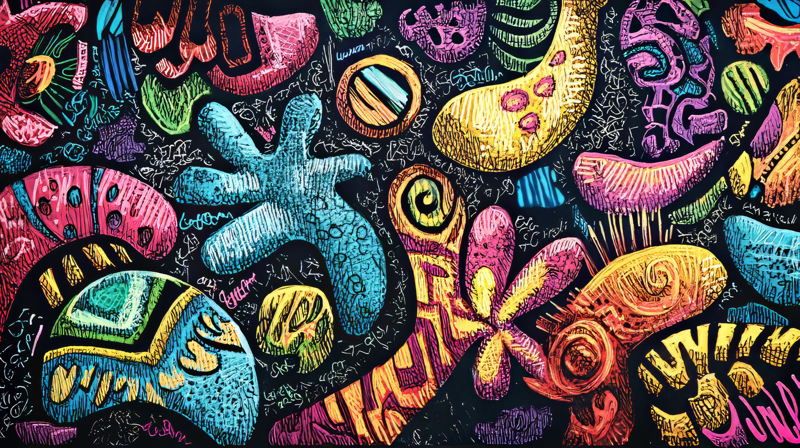 Artistic wallpaper – Expressive abstract mural