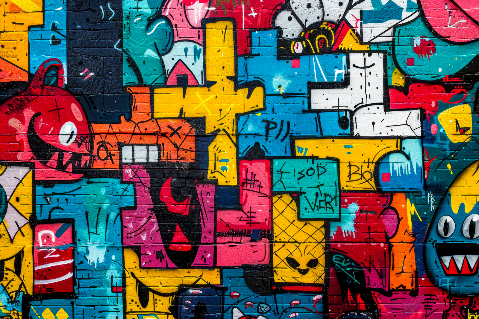 Street art wallpaper – Modern abstract wall