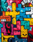 Papier peint street art – Mur abstrait moderne