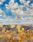 Papier Peint Exotique - Zèbres Dans La Savane