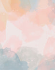 Abstract Wallpaper – Pink and Blue Pastel Watercolor Splashes