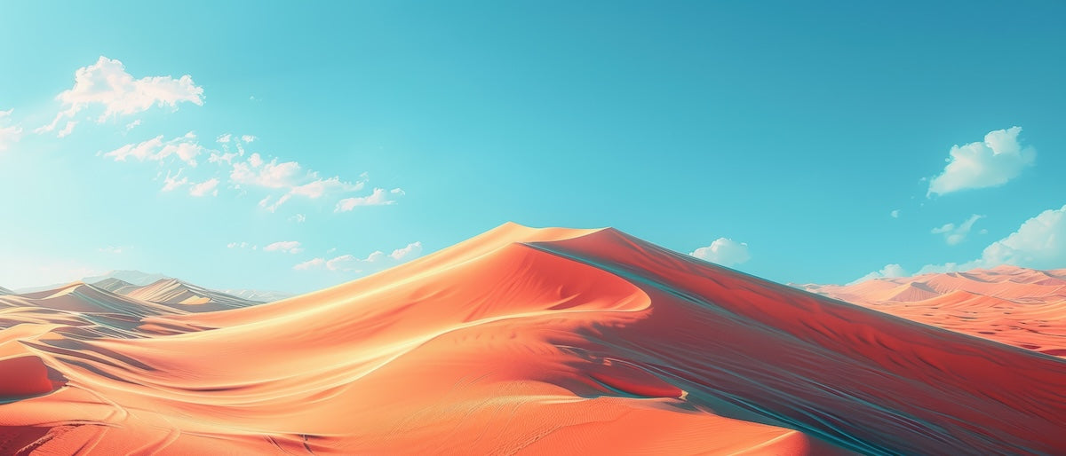 Papier peint déserts - grandes dunes orange