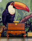 Papier Peint Exotique - Forêt Tropicale Et Toucan