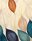 Papier Peint Art & Déco - Feuilles Multicolores